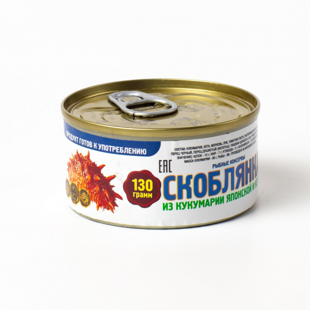 Скоблянка из кукумарии и кеты, ж/б, 130 гр (Дальпико)